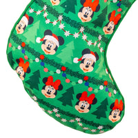 Disney© Green & Red Mickey and Minnie Stocking