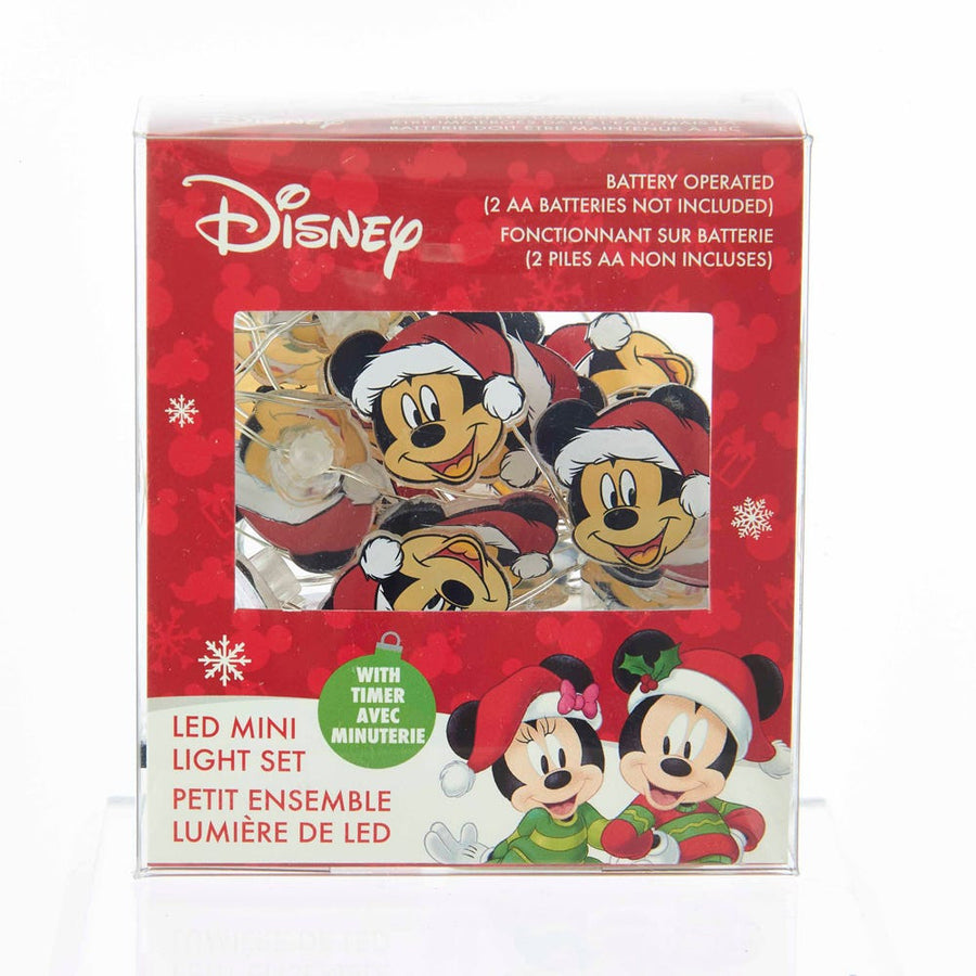 9' Battery Operated 20L Disney© Mickey Mouse LED Fairy Light Set In PDQ