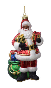 Bellissimo Glass African American Sana Ornament