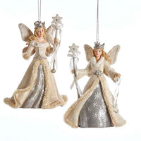 Ivory and Gray Snow Queen Ornaments