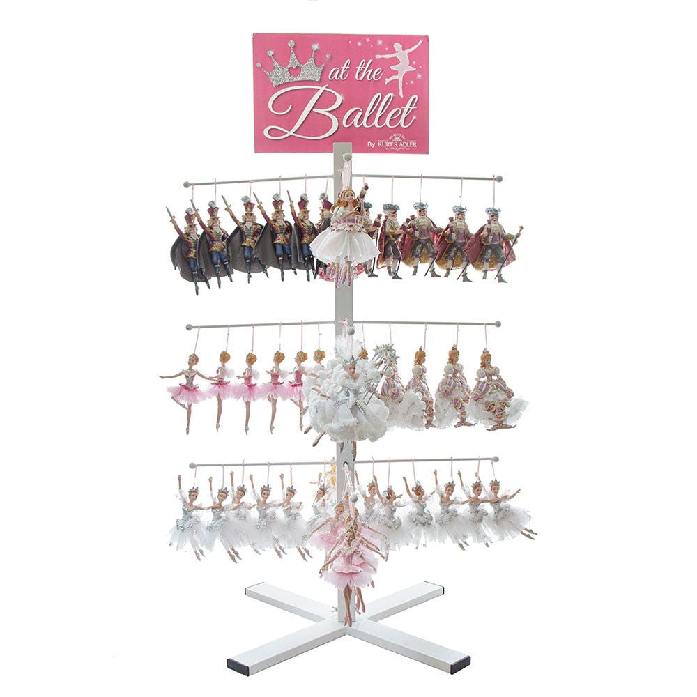 Nutcracker Suite Ballet Ornaments with Rack