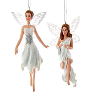 Silver and White Fairy Ornaments