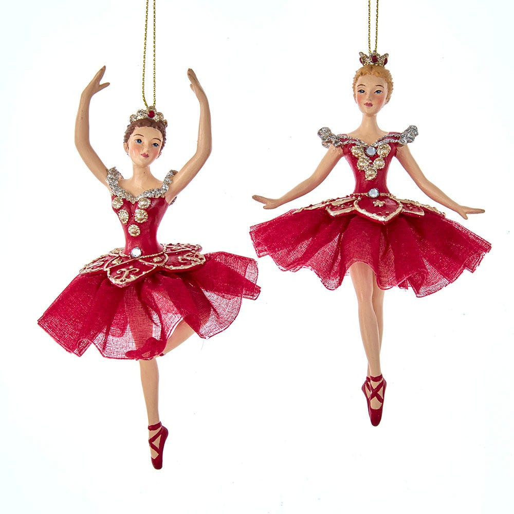 Regal Red Ballerina Ornaments