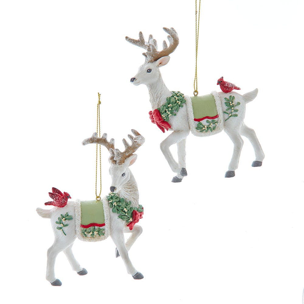 Mistletoe Standing Reindeer Ornaments