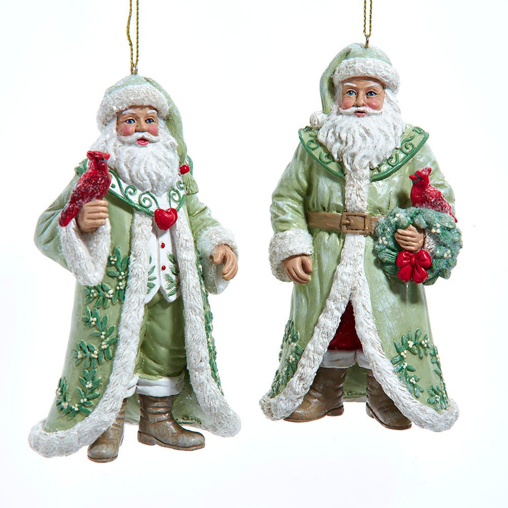 Mistletoe Santa Ornaments