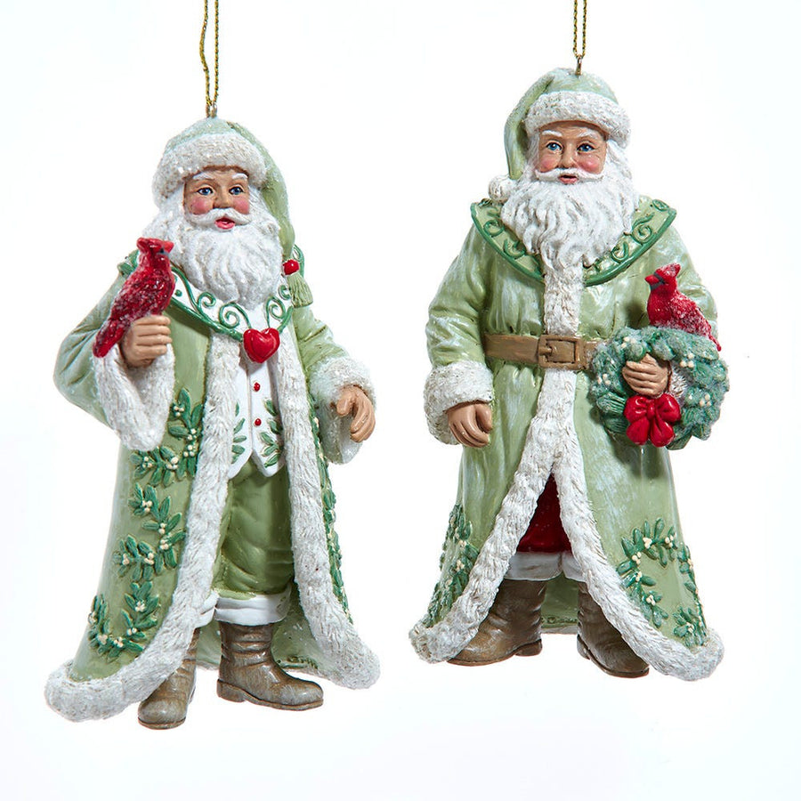 Mistletoe Santa Ornaments