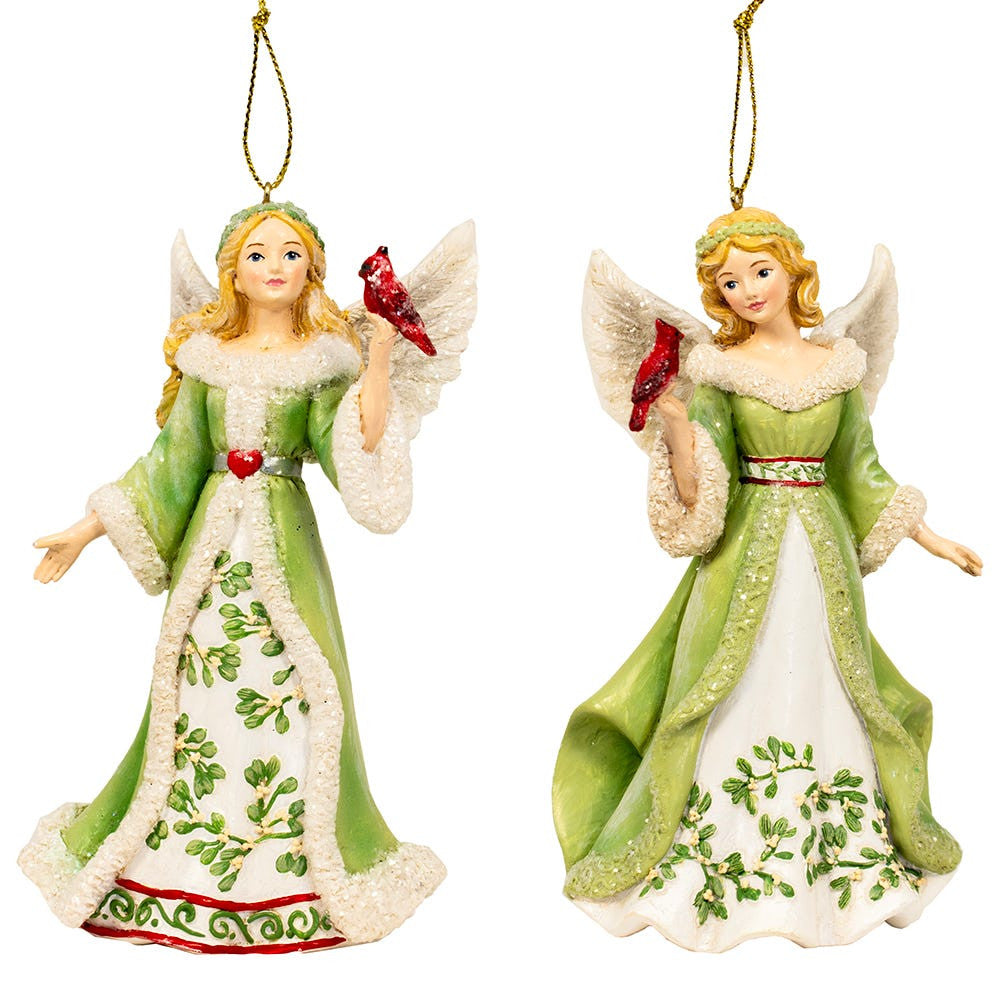 Mistletoe Angel Ornaments