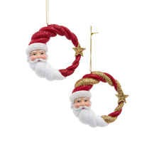 Red & Gold Santa Head Ornaments