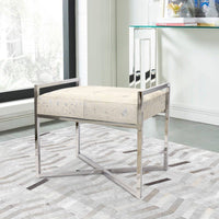 Avril Safari Cowhide Bench
