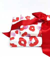 Maxine Red and Pink Leopard Gift Wrap
