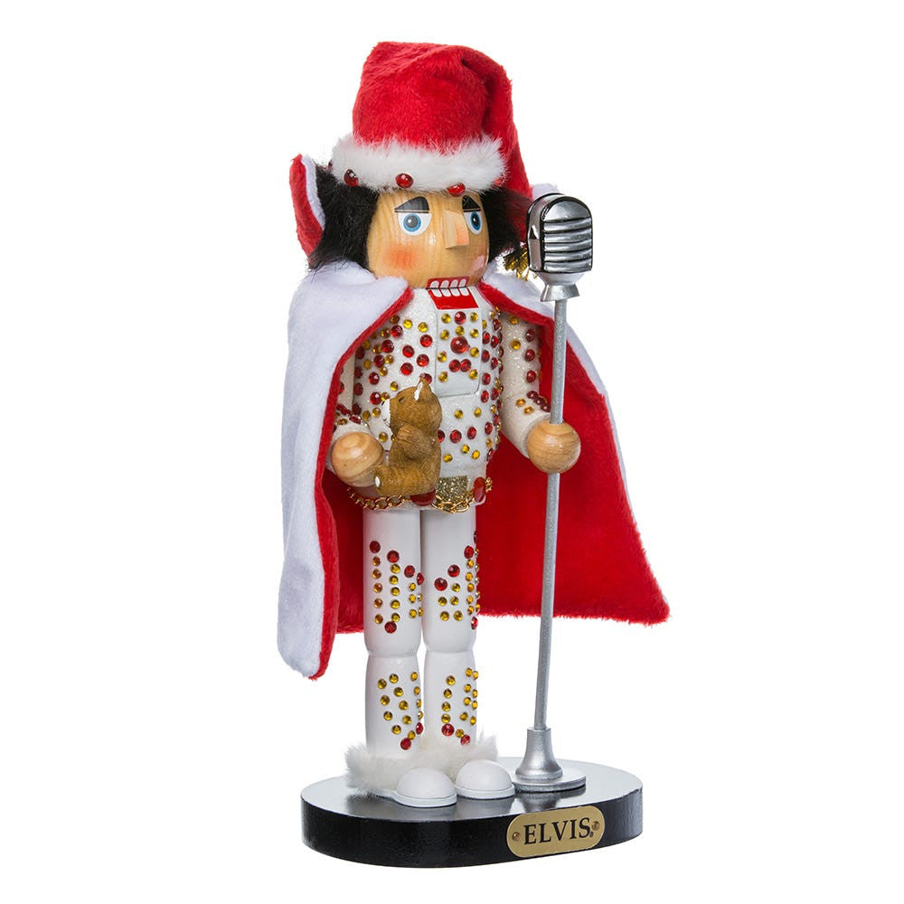 10" Elvis Presley® In White Suit Nutcracker