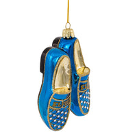 Elvis Presley® Blue Suede Shoes Glass Ornament