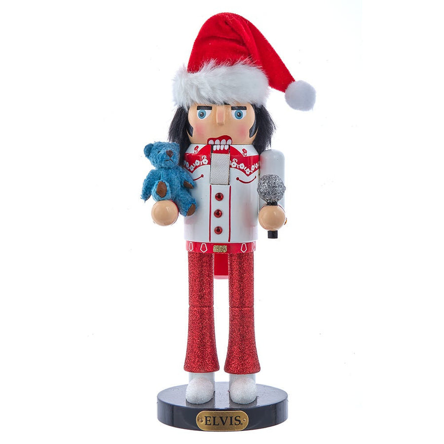 10" Elvis Presley® With Teddy Bear Nutcracker