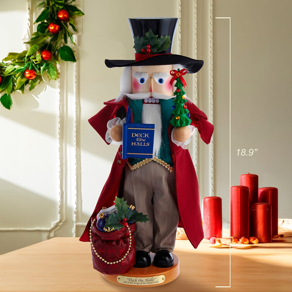 18.9“ Steinbach Musical Deck The Halls Nutcracker