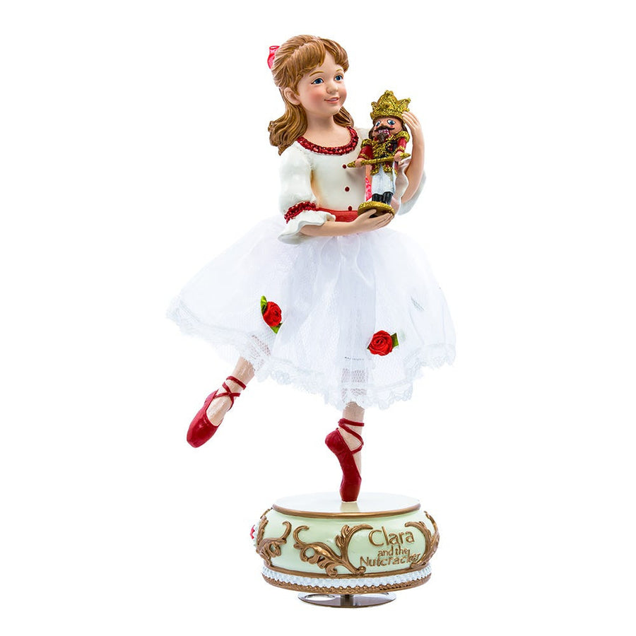 11.5" Musical Clara With Nutcracker Table Piece