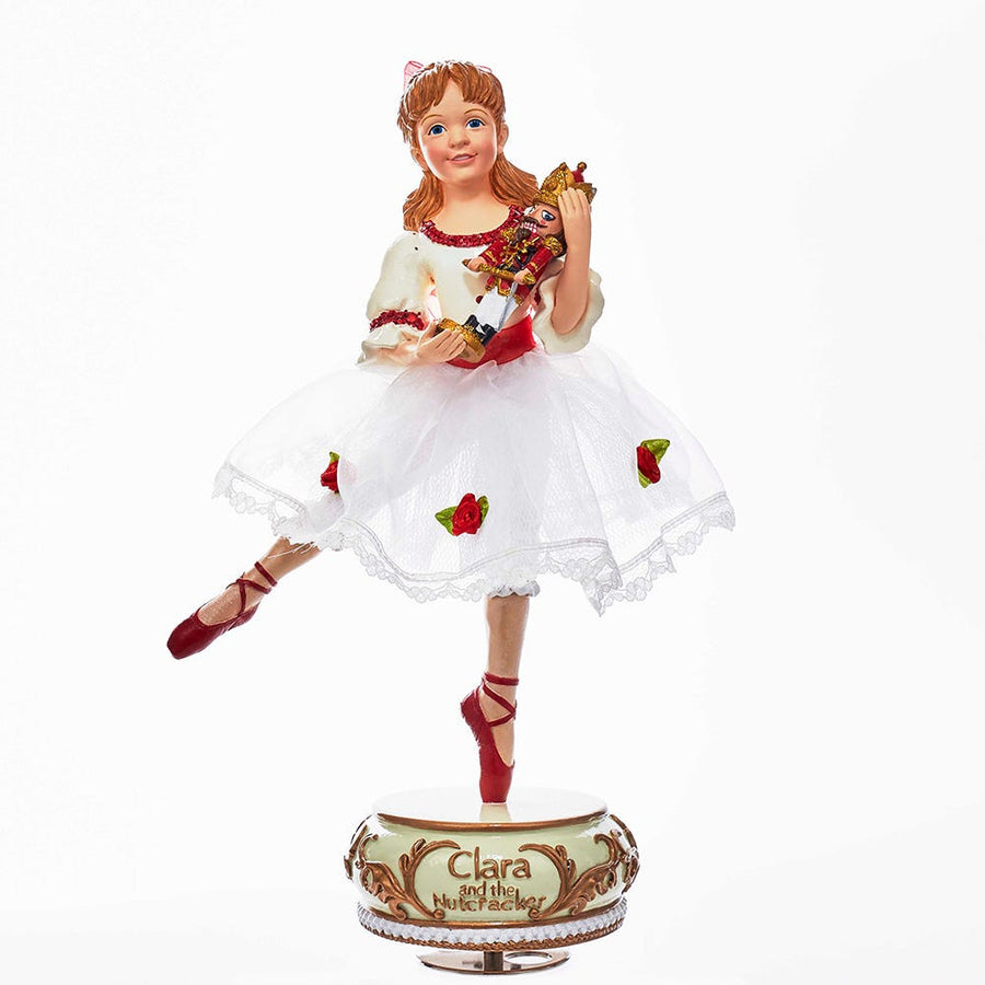 11.5" Musical Clara With Nutcracker Table Piece