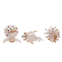 Spun Glass Angel, Tree and Bird Ornaments