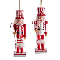 6“ Wooden Peppermint Nutcracker Ornaments