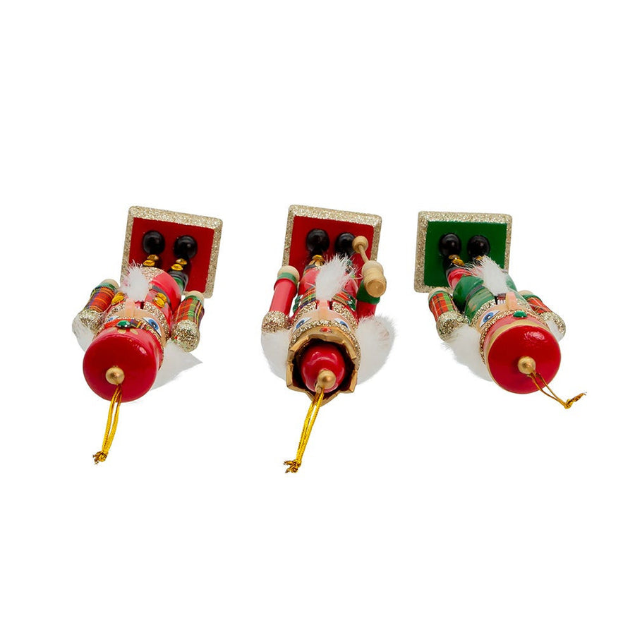 6" Traditional Plaid Nutcracker Ornaments