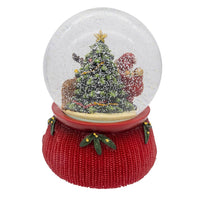 100MM Wind Up Musical Santa With Christmas Tree Water Globe