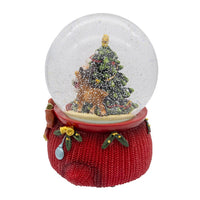 100MM Wind Up Musical Santa With Christmas Tree Water Globe