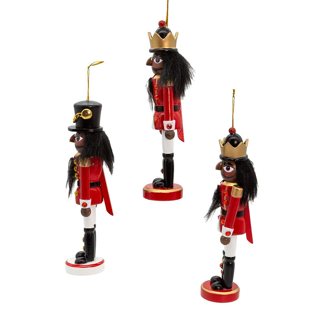 6“ Red and White African American Nutcracker Ornaments