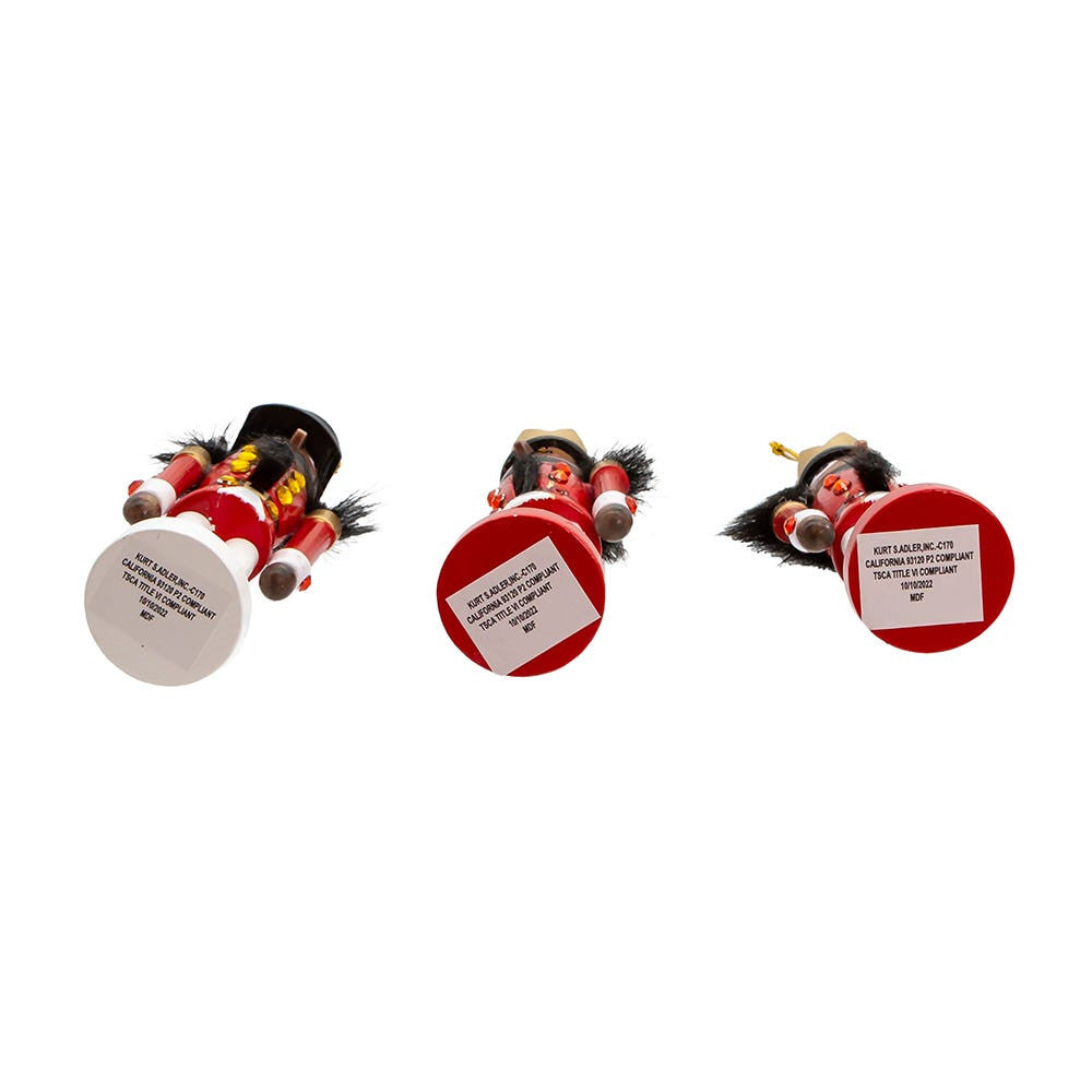6“ Red and White African American Nutcracker Ornaments