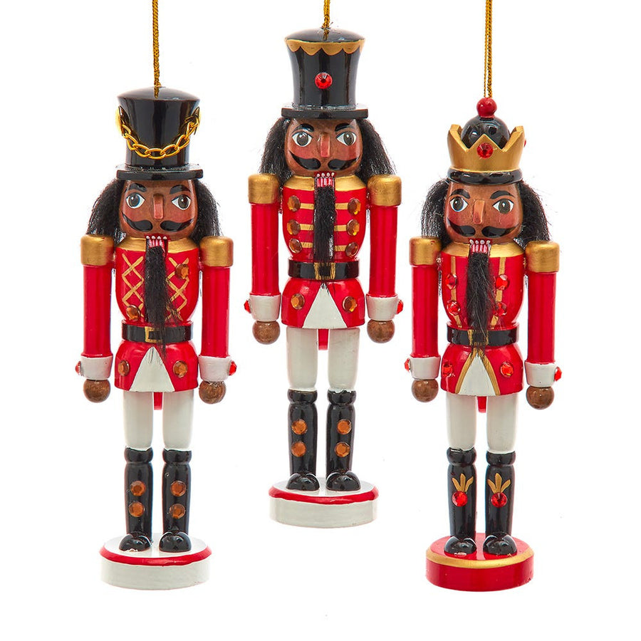 6“ Red and White African American Nutcracker Ornaments