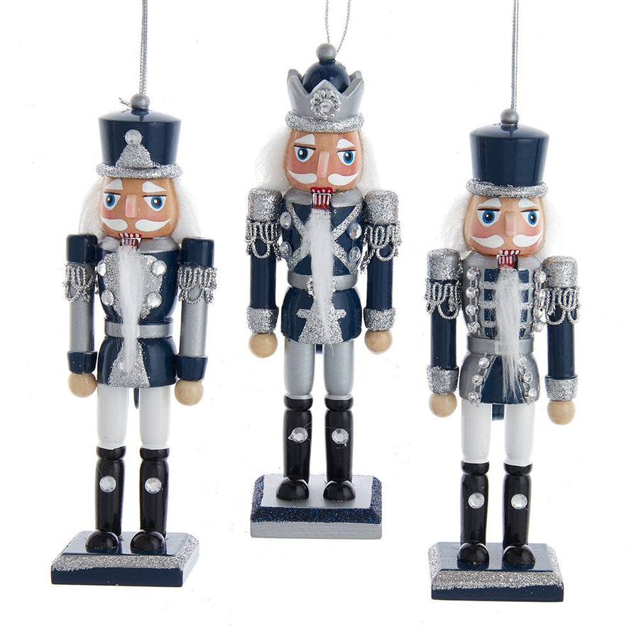 6“ Enchanted Evening Dark Blue Nutcracker Ornaments