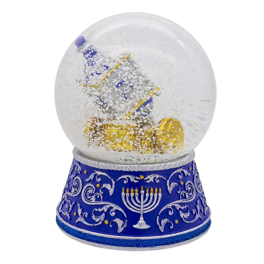 100MM Wind Up Musical Hannukah Water Globe