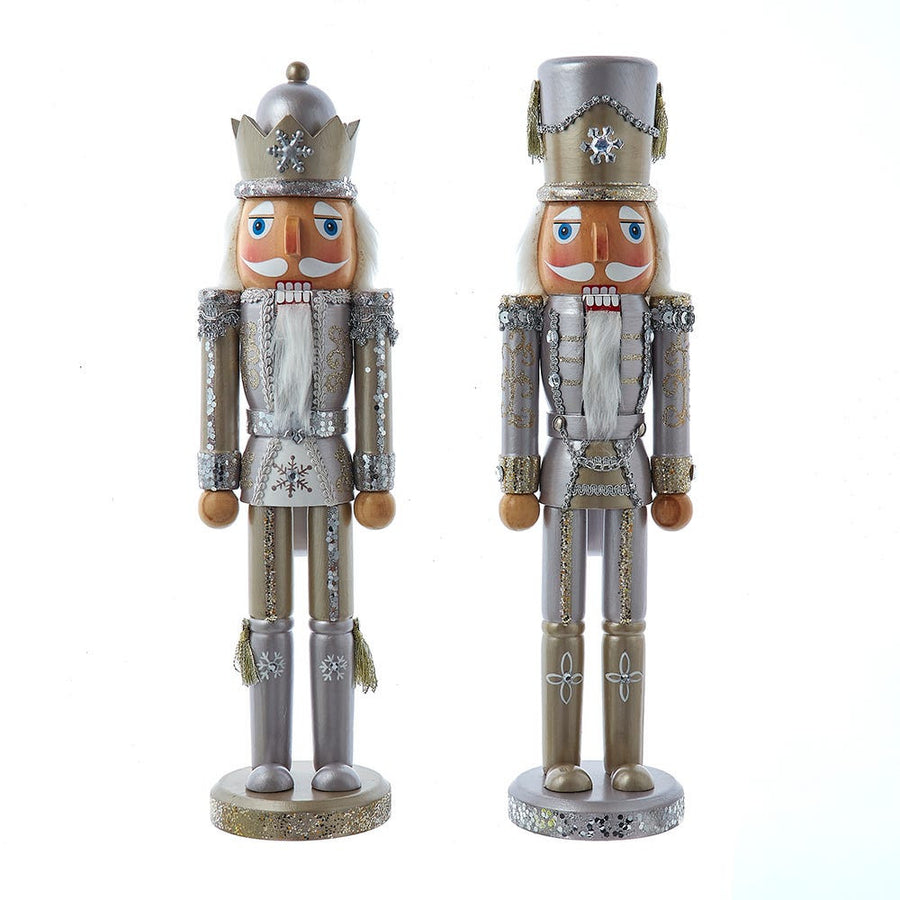 15" Platinum & Silver Nutcrackers