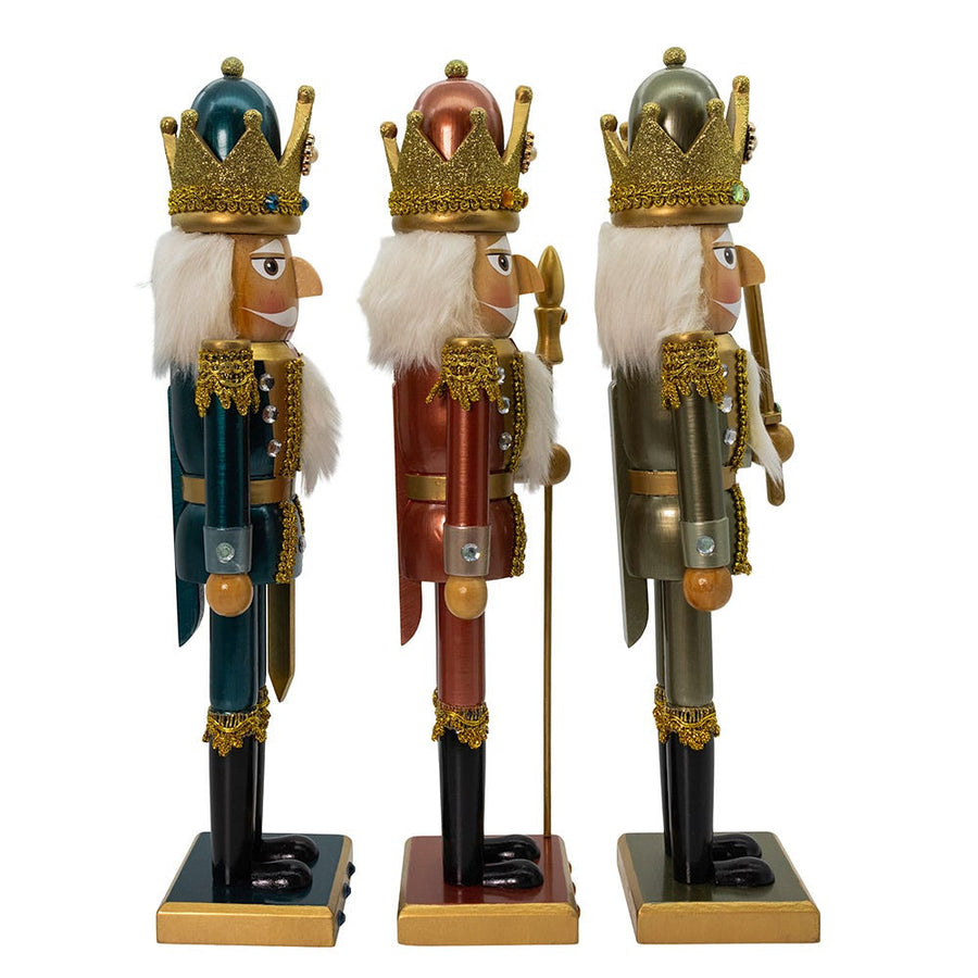 15“ Teal, Green & Desert Rose Nutcrackers