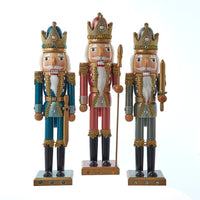 15“ Teal, Green & Desert Rose Nutcrackers