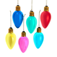 Glass Oversized C7 Bulb Ornaments