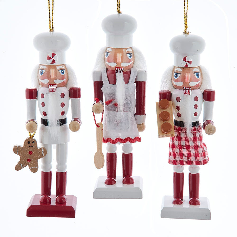 6“ Wooden Chef Nutcracker Ornaments