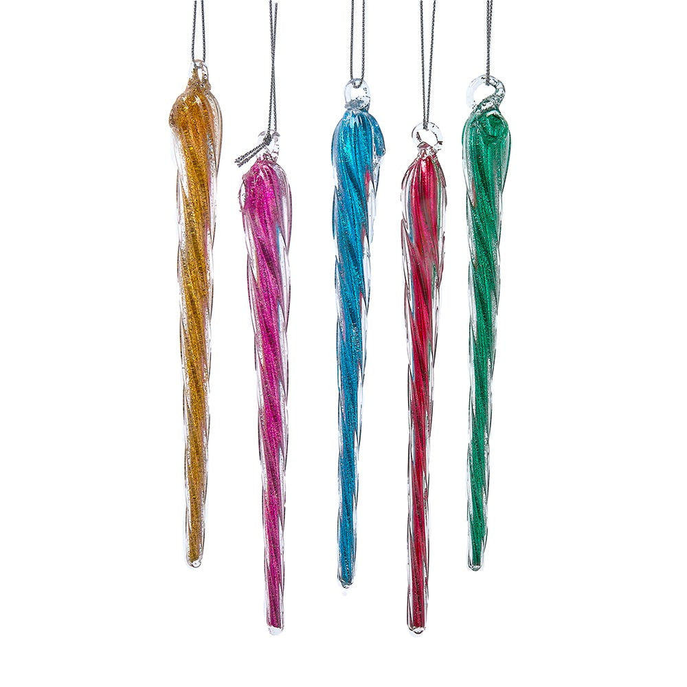 Glass Icicle Ornaments