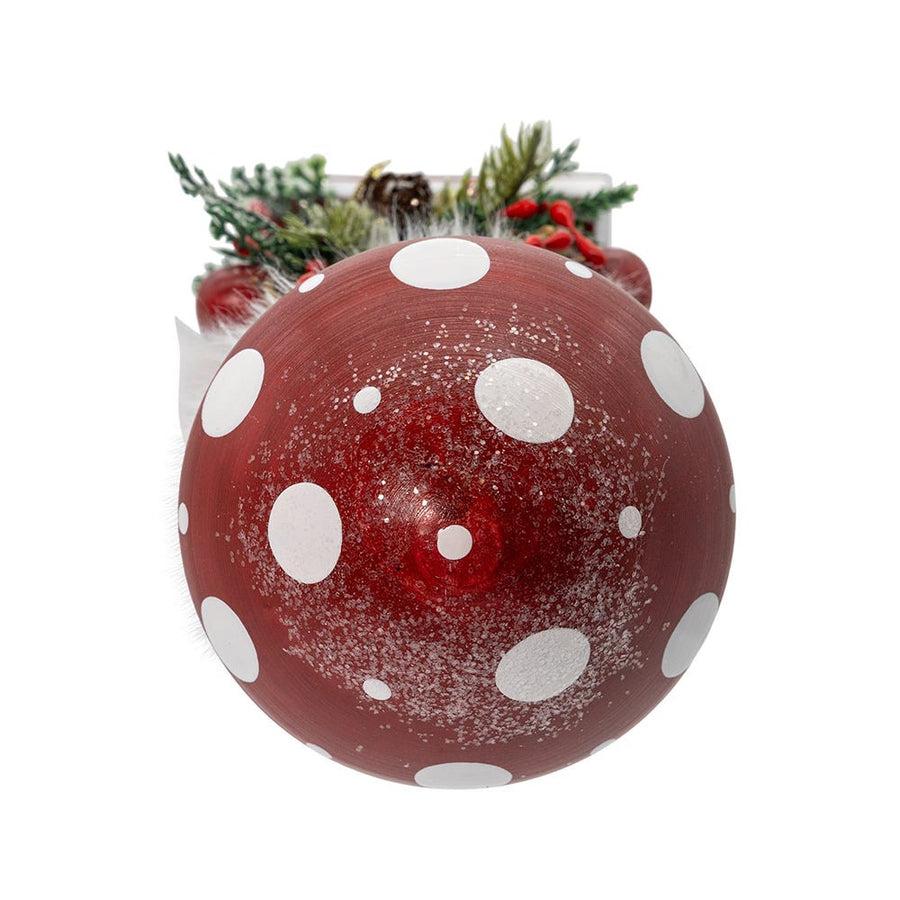9" Mushroom Santa Nutcracker