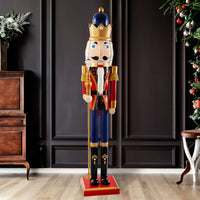36“ Red & Blue King Nutcracker