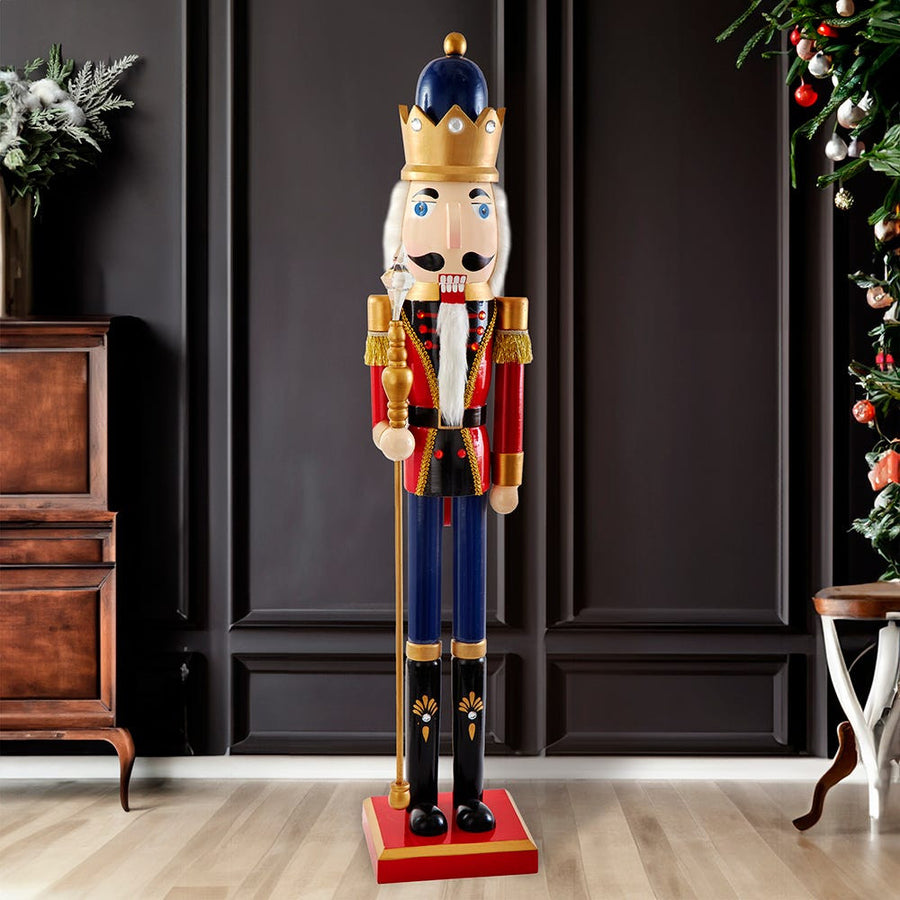 36“ Red & Blue King Nutcracker