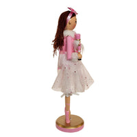 12“ Pink Clara With Brunette Hair Ballerina Nutcracker