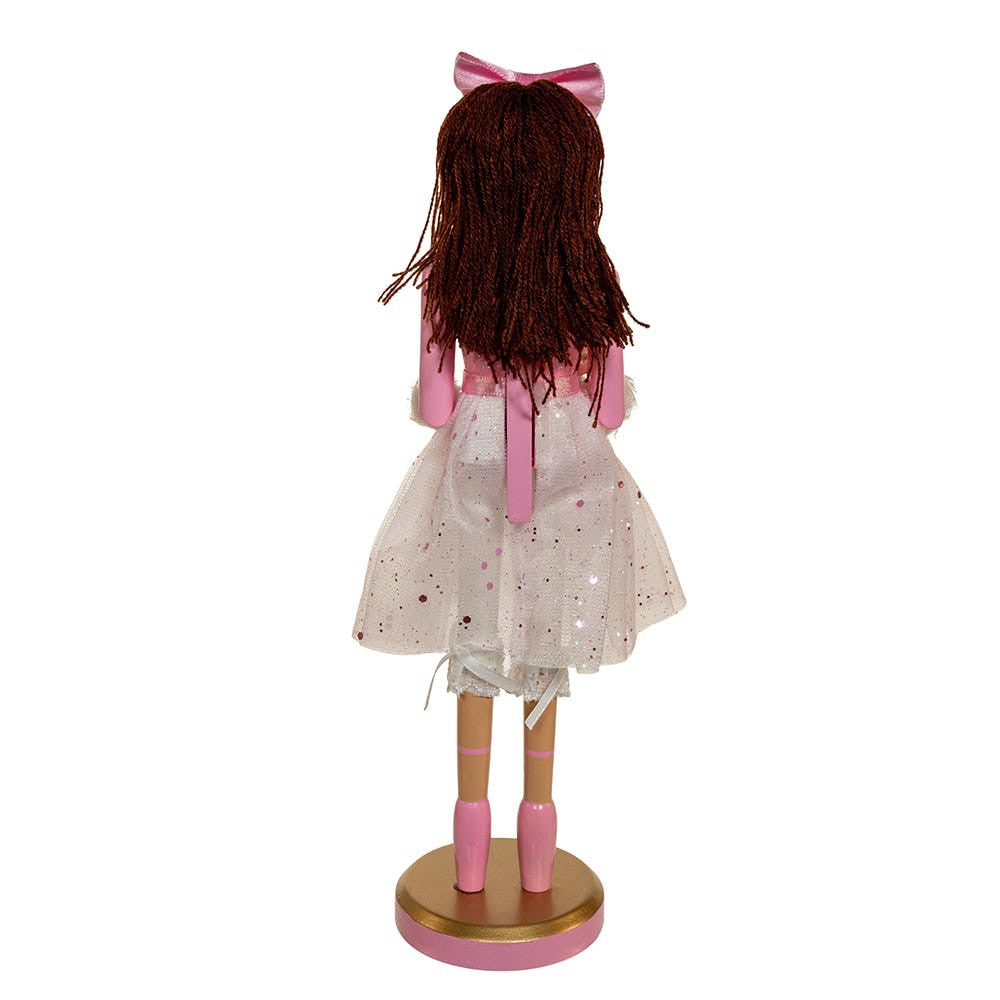 12“ Pink Clara With Brunette Hair Ballerina Nutcracker