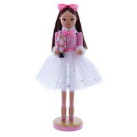 12“ Pink Clara With Brunette Hair Ballerina Nutcracker