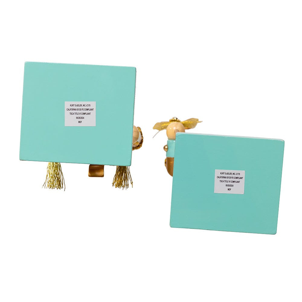 11" Aqua & Gold Nutcrackers