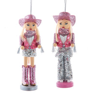 6“ Honky Tonk Cowgirl Nutcracker Ornaments