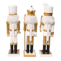 15“ Gold & White Nutcrackers