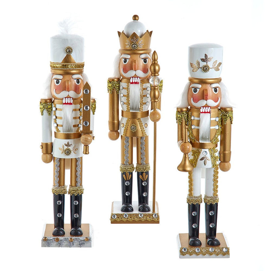 15“ Gold & White Nutcrackers