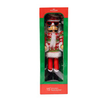 15“ Ski Santa With Christmas Sweater Nutcracker
