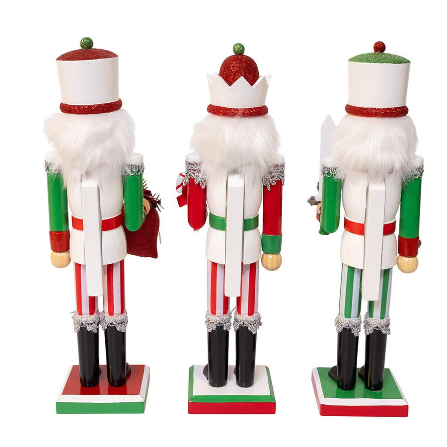 15" Jolly Red & Green Nutcrackers