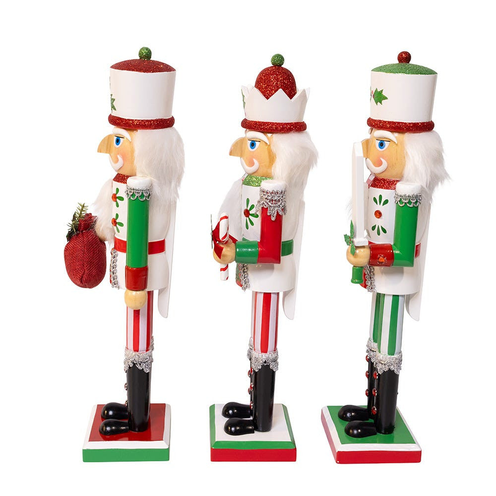 15" Jolly Red & Green Nutcrackers
