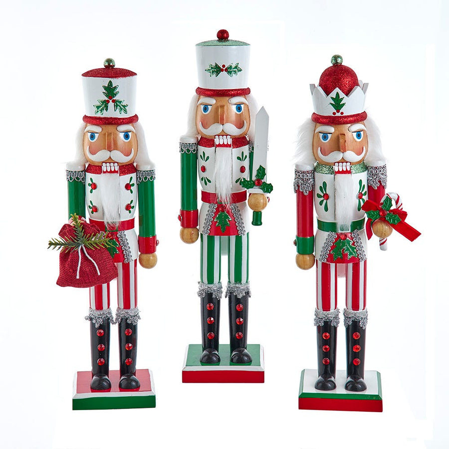 15" Jolly Red & Green Nutcrackers